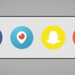 Logo de Facebook, Youtube, Snapchat y Periscope