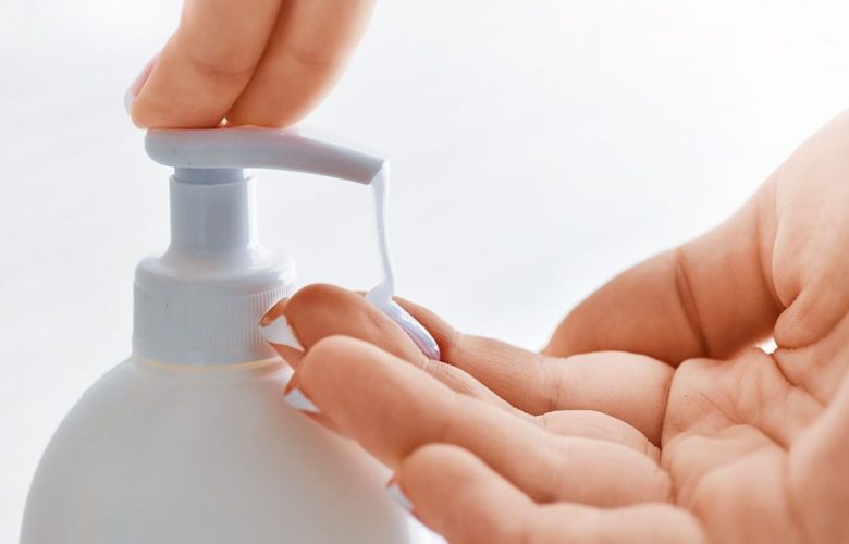 uso de jabón para manos