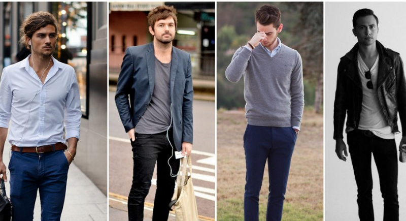 Hombres con distintas piezas de ropa.