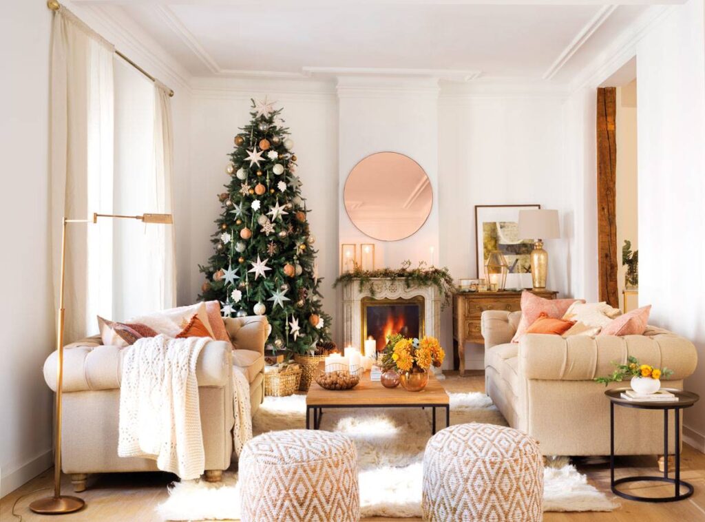 casa decorada para navidad