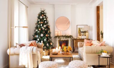 casa decorada para navidad