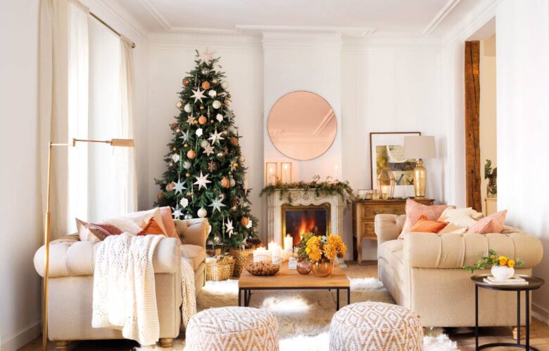 casa decorada para navidad